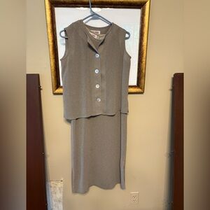 Maggy London Dress/Vest Set Suit EUC Sz4